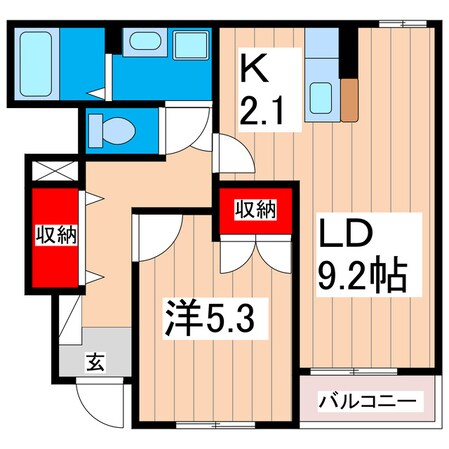 クレアトゥールの物件間取画像